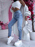 "Magnesium" MOM FIT denim jeans DJ690 - blue